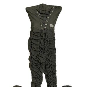 Black, One Piece Jumper, Lace,